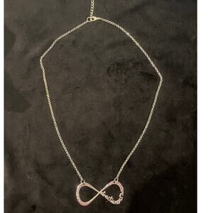 One Direction Silver Plated Plane & Infinity Pendant Adjustable Necklace